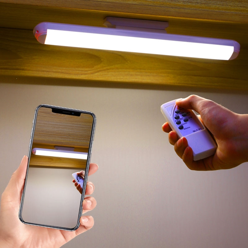 古达长条充电灯泡楼梯过道遥控感应三色灯带磁铁吸附贴片led灯条