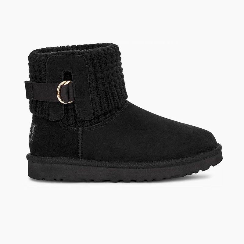 ugg全球购专柜正品秋冬季女士经典低筒雪地靴柔软针织鞋面solenemini