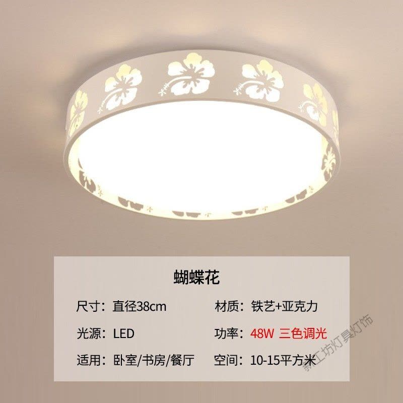 苏宁放心购 吸顶灯led圆形客厅灯创意书房儿童房温馨卧室灯铁艺现代简约灯饰灯具套餐图片