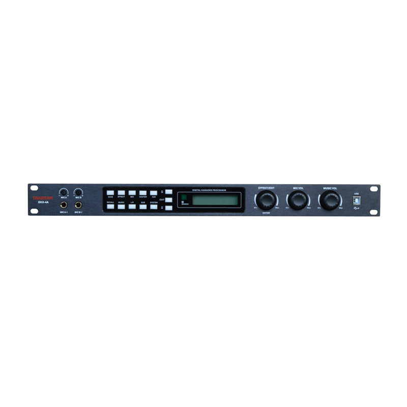 得胜(TAKSTAR)EKX-4A 前级效果器 光纤同轴 信号输入 KTV工程安装 颜色:黑色(单位:台)