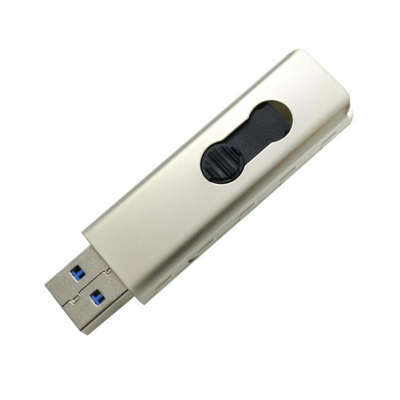 惠普(HP)USB3.1 U盘X796W 256GB 香槟金 可伸缩高速读写电脑车载两用 金属外壳