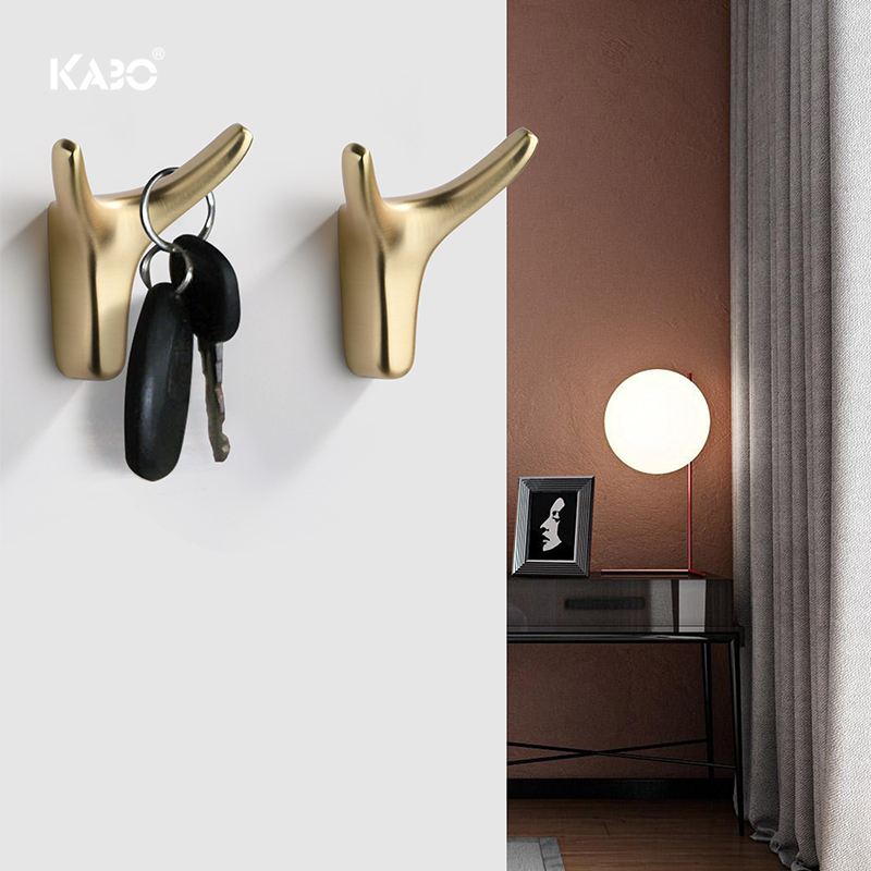 鞋柜衣柜挂钩北欧玄关墙壁挂衣服单个金属金黑色试衣间挂衣钩黑红古