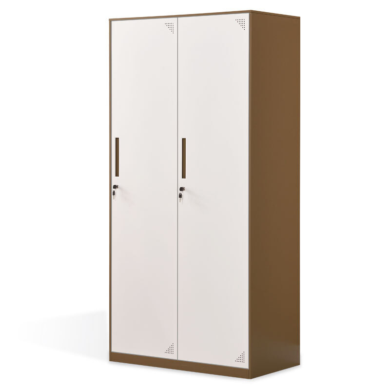 全简家具拆装柜拆装更衣柜存包柜棕色二门更衣柜高清大图