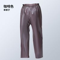 大渔厂雨衣渔友牌渔民雨衣PVC牛筋雨衣雨裤套装分体外卖骑行雨衣 渔友牌 咖啡色(单裤子) 加厚款 M码 高170以下 重