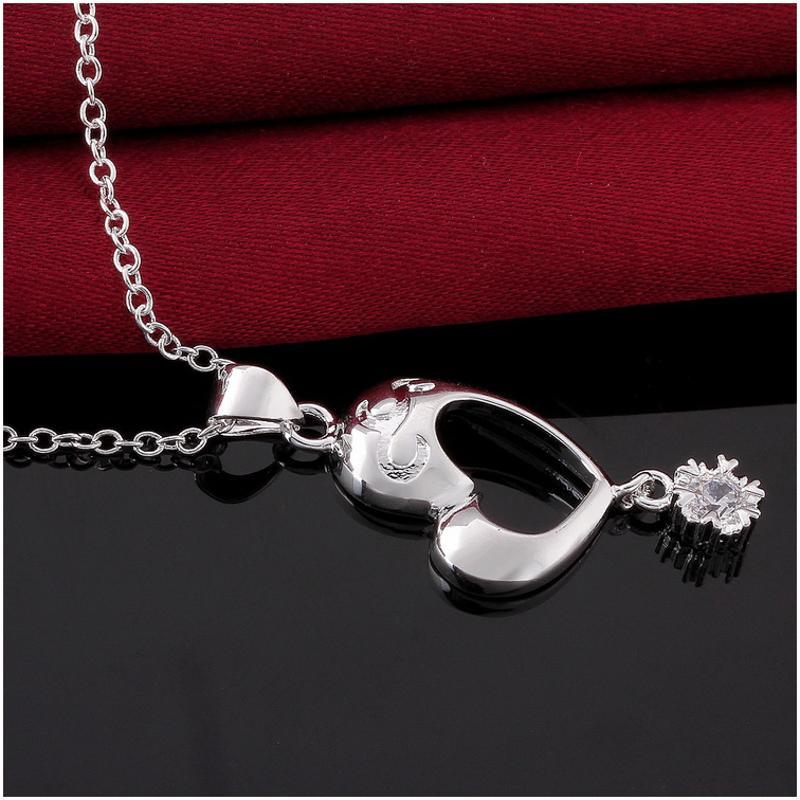 N588 Women Silver Necklace 镀925纯银女项链日韩版锁骨链潮人送女朋友七夕情人节礼物