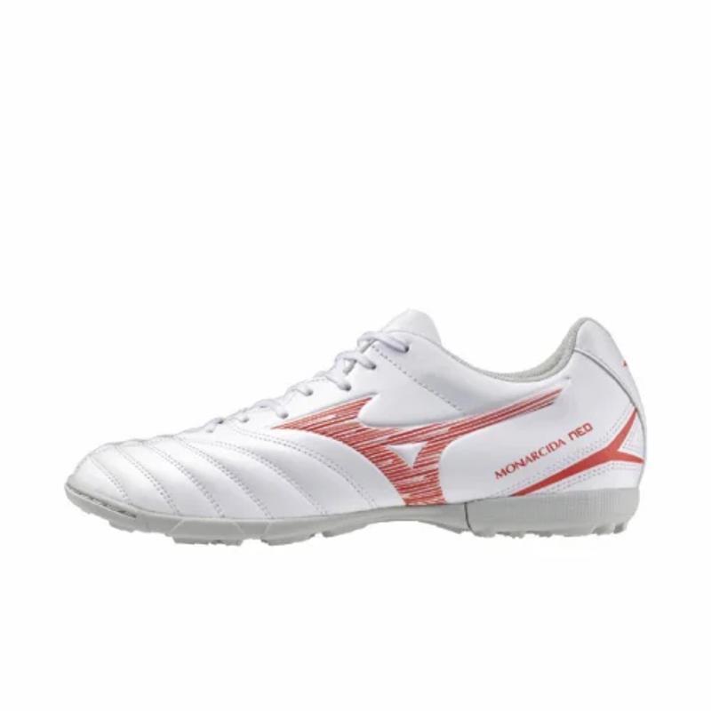 美津浓(Mizuno)男鞋环保材质轻便防滑宽版训练鞋室内健身鞋白红拼