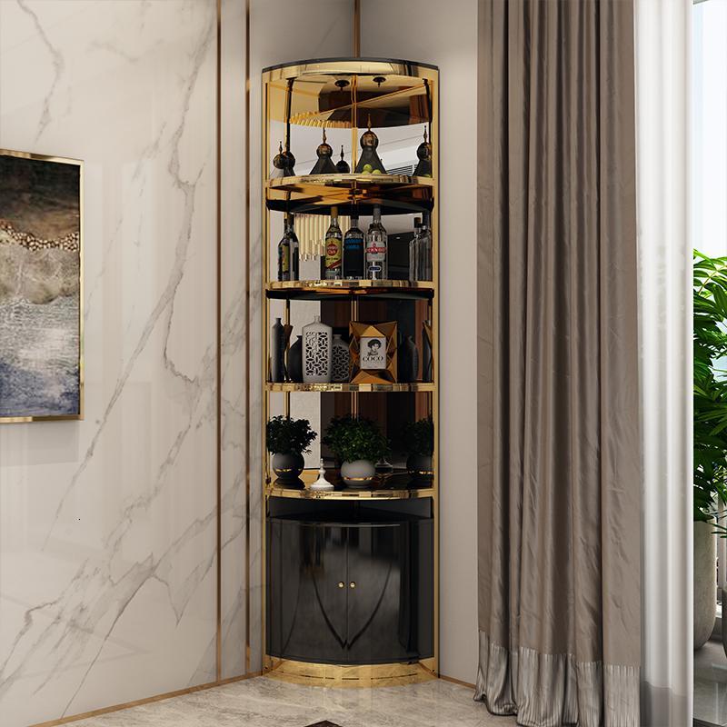 闪电客角柜钛金三角酒柜 后现代轻奢酒柜简约闪电客客厅三角柜不锈钢