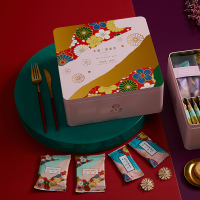 锦华礼 幸福·四重奏(饼干、糖果、代可可脂巧克力制品)(8盒/箱,整箱出售)