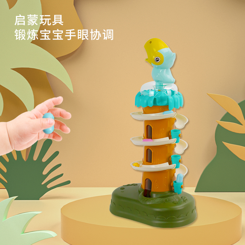 婴侍卫 鹦鹉轨道转转乐 滚珠滑梯电动玩具 A322-89高清大图