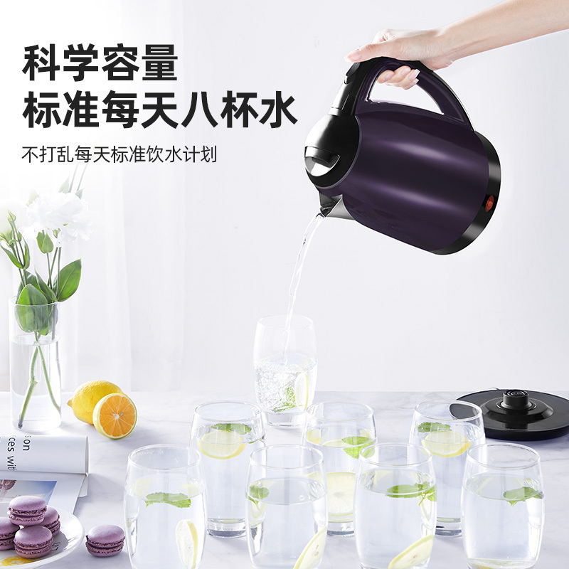 长虹(CHANGHONG) 电水壶家用电热水壶1.8L 防干烧双层防烫 食品级不锈钢烧水壶 CSH-18Y23紫色