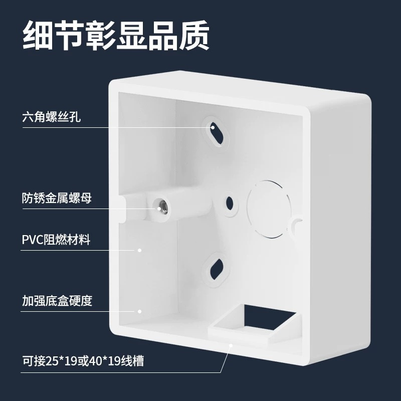 诚智旺 明装开关底盒 86型/个