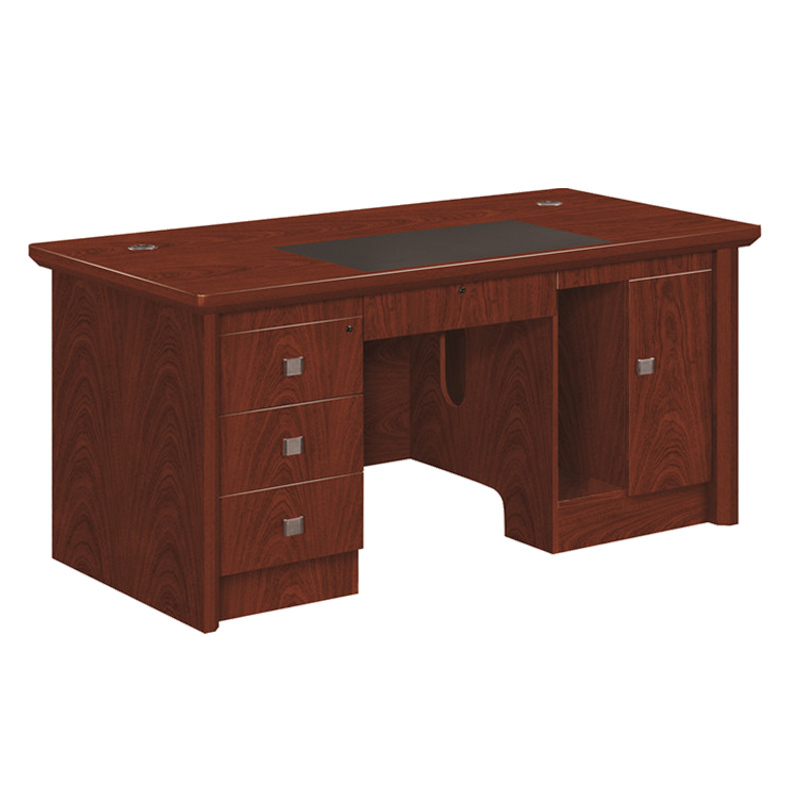 巴洛卡油漆办公桌16米班台桌电脑桌单人位职员桌jc2116胡桃色