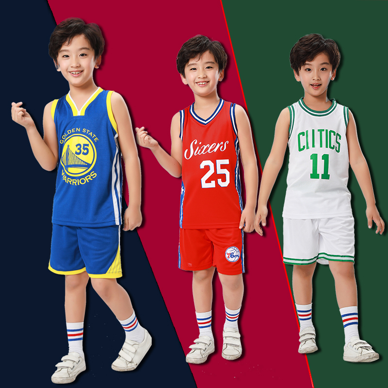 儿童篮球服套装男孩詹姆斯球衣蓝球训练服队服学生透气科比24背心b8