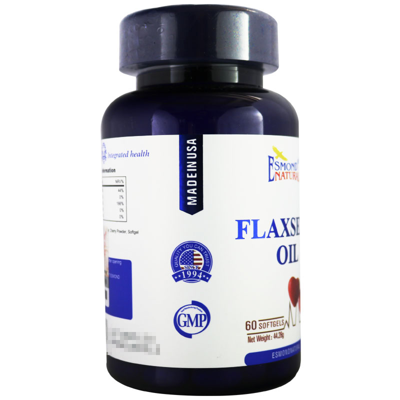 爱司盟亚麻籽油软胶囊44.28克(738mg*60粒) 美国原装进口 Esmond natural 爱司盟高清大图