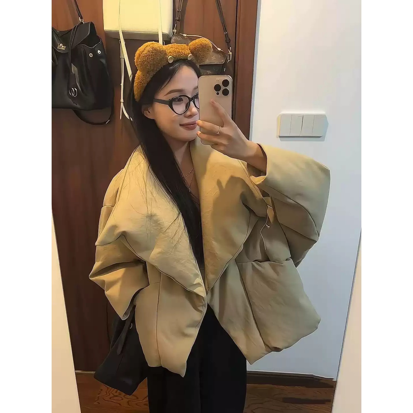 短款棉服女冬季新款2025年新款洋气高级感小众设计感小个子外套高清大图