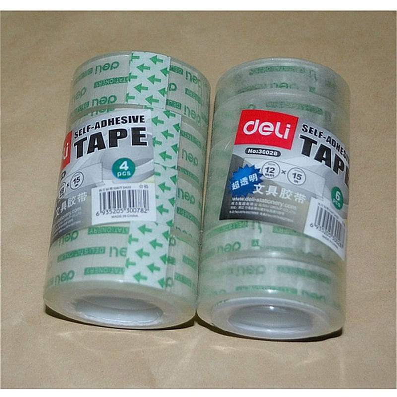 得力(deli)30028学生胶带12mm*15m*38um(6卷/筒)单筒价格