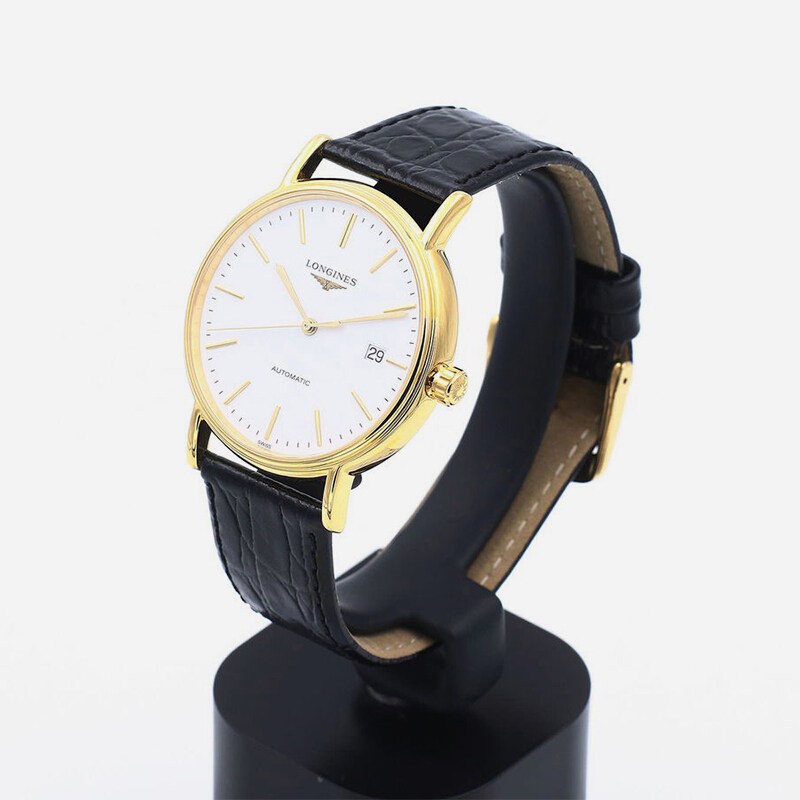 (longines)瑞士手表 瑰丽系列 真皮表带 休闲 时尚男士手表 自动机械