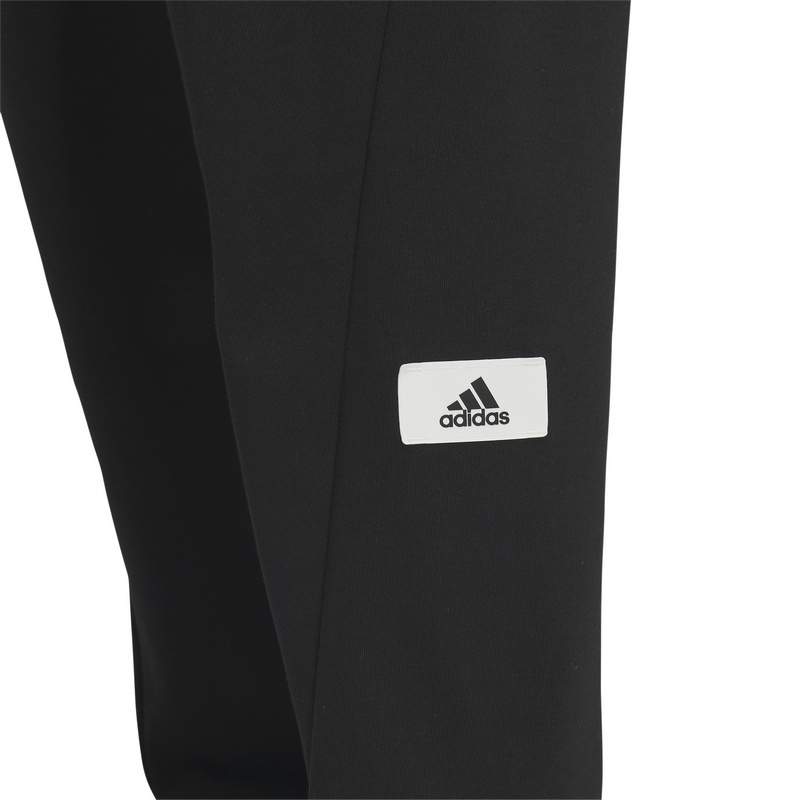 adidasloungepants纯色logo标识松紧腰束脚针织运动裤男款黑色ip4971