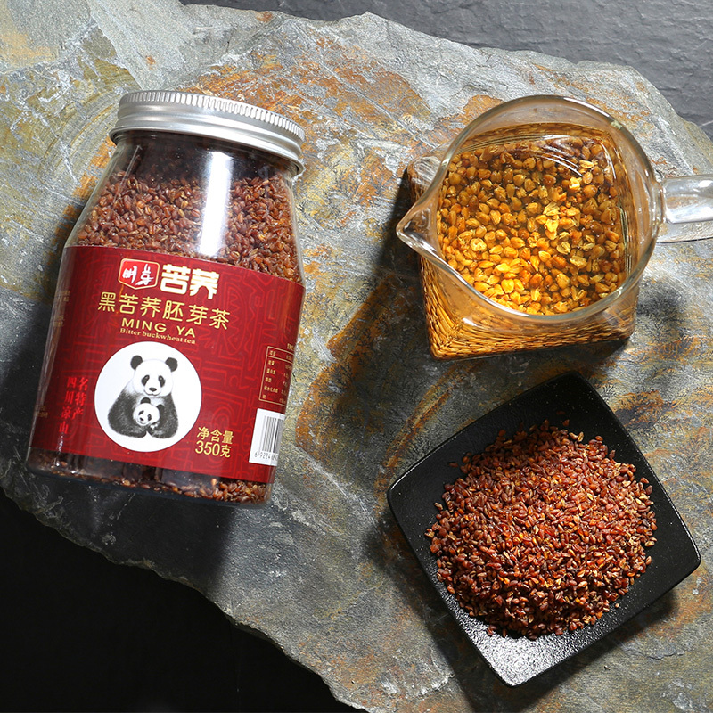 明芽苦荞茶四川大凉山全胚芽苦荞麦大麦花草茶花茶350g*2