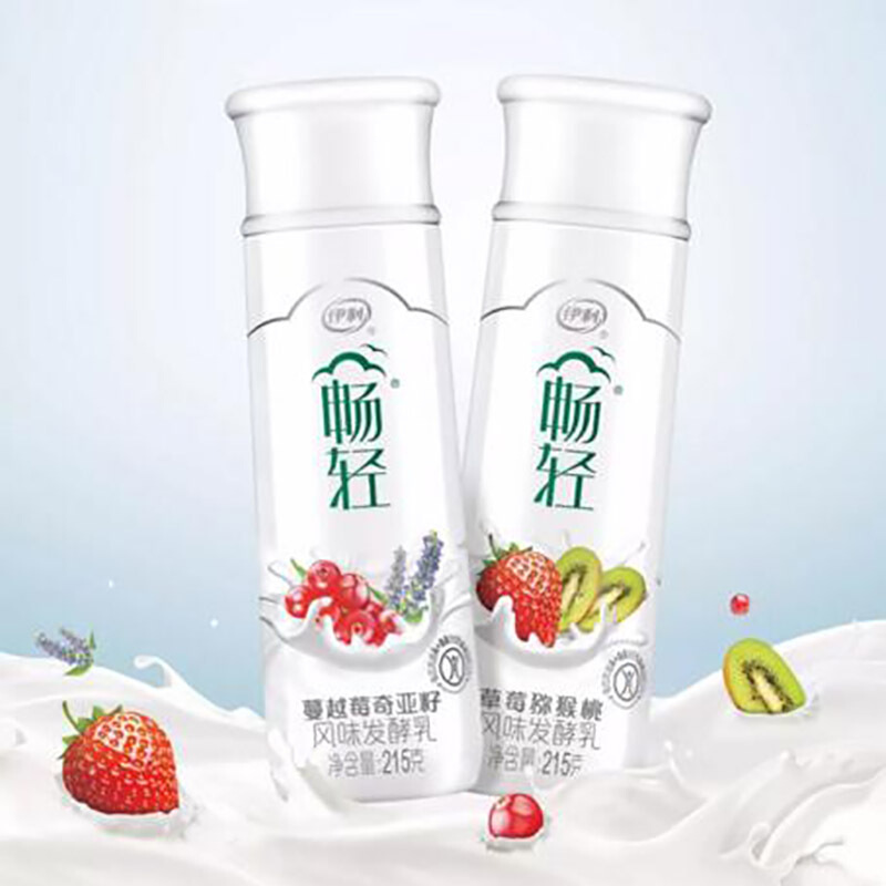 畅轻高端伊利畅轻酸奶畅轻高端PET酸奶草莓猕猴桃6瓶包邮伊利(YILI)酸奶 