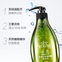 滋源无硅油无患子控油去油洗发水露液膏洗发水套装400ml*2