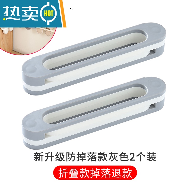 敬平卫生间拖鞋架浴室置物架免打孔挂式鞋架可折叠宿舍收纳器沥水架 灰色两个装(浴室+客厅)掌柜推荐【热卖】