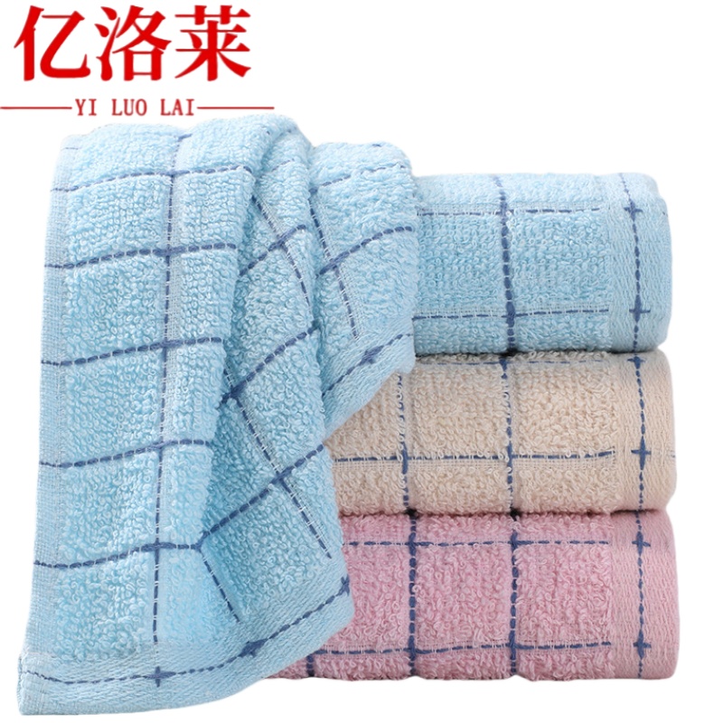 亿洛莱 方格毛巾 L0601 条高清大图