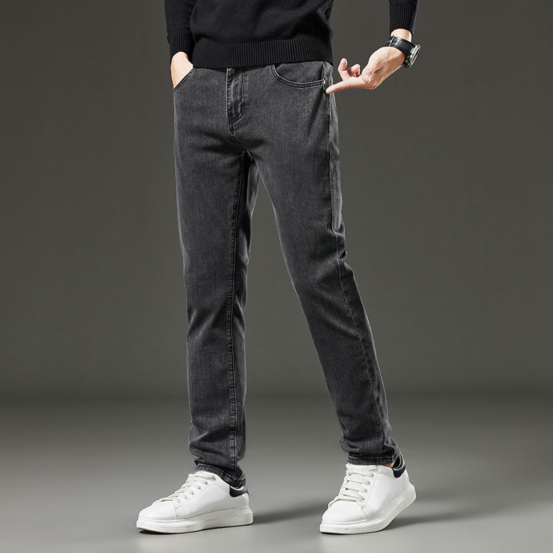 秋冬新款男牛仔裤男弹力舒适不紧绷休闲裤男士潮牌百搭直筒裤_897_936_219高清大图