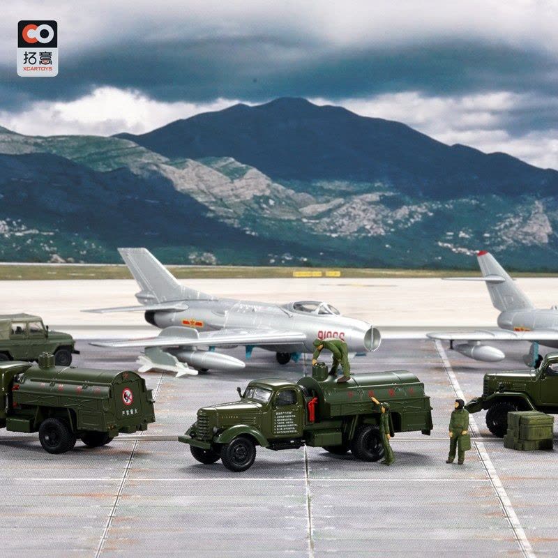 拓意出品1:64 汽车模型解放卡车141合金小汽车玩具 解放CA30军用越野车图片