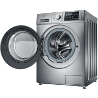 美的（Midea）MG100-1463DY 10公斤大容量直驱变频节能滚筒洗衣机 家用全自动 时尚巴赫银 省电耐用