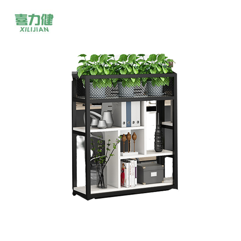喜力健 铁艺花架 白色板黑架-100CM 个