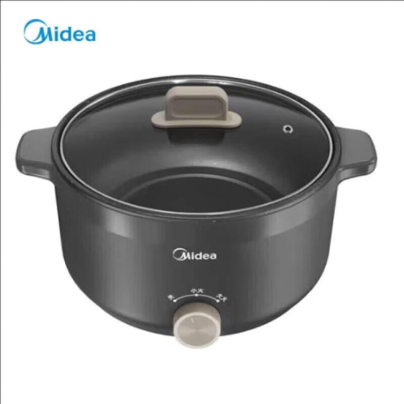美的(Midea)HGE2520电火锅 家用3L多功能一体锅宿舍寝室泡面火锅不粘锅电煮锅 两档可调电热锅