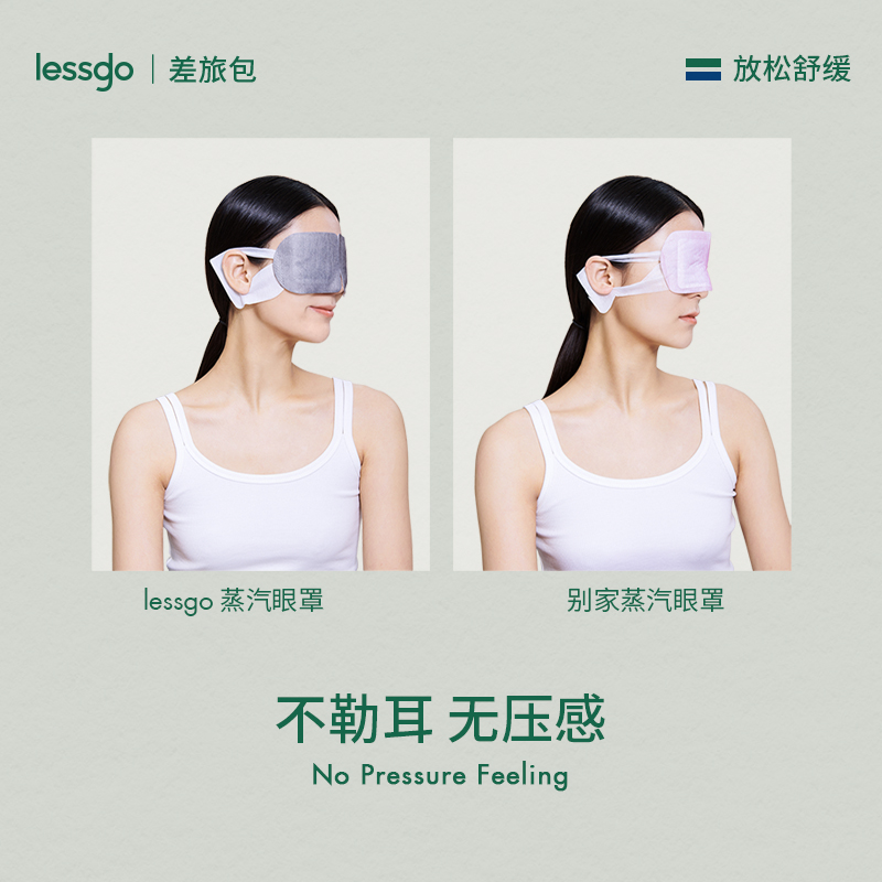 lessgo利事多发热蒸汽眼罩缓解眼疲劳热敷遮光护眼助睡眠蒸气罩高清大图