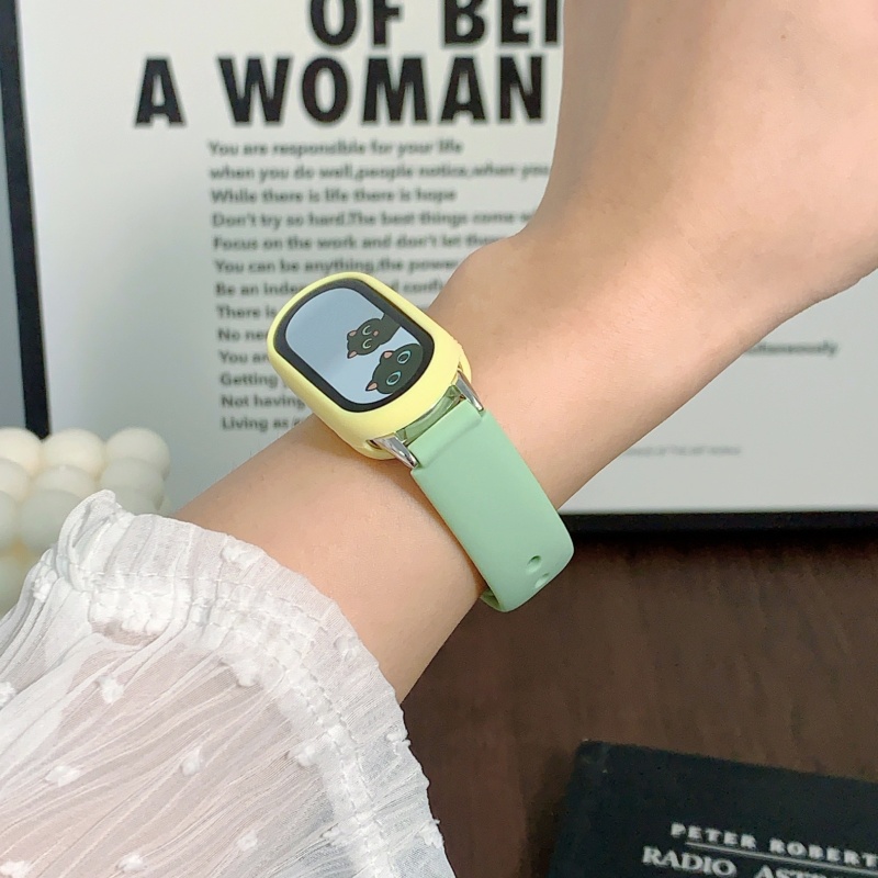 适用于小米手环10表带8/9陶瓷版反扣7硅胶6/5/4/3替换腕带通用NFC版配件男女生硅胶保护套膜夏天3264高清大图