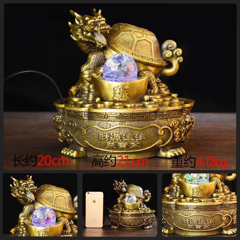 家柏饰(CORATED)轮 金蟾轮流水喷泉摆件办公桌高清大图