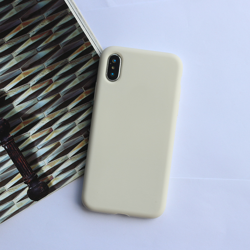 手机壳苹果x液态硅胶xr全包xsmax古董8气质白iphone7plus软6s白色x