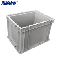 海斯迪克 gnjz-155 加厚塑料零件箱 汽车配储物箱周转箱 收纳工具箱零件箱带盖运输物流箱 C箱-无盖灰色