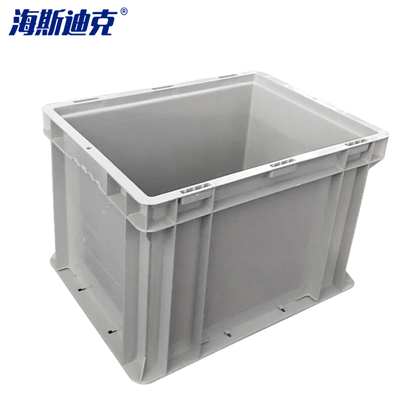海斯迪克 gnjz-155 加厚塑料零件箱 汽车配储物箱周转箱 收纳工具箱零件箱带盖运输物流箱 C箱-无盖灰色