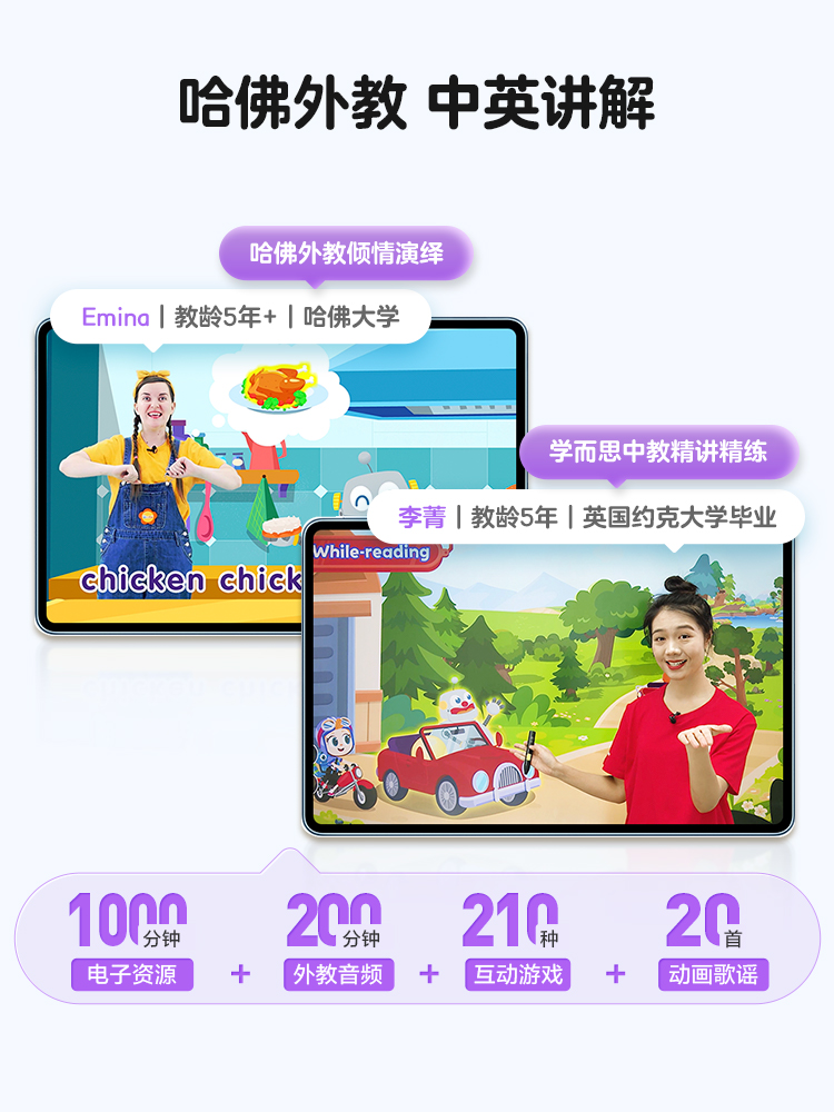 [剑二水平]2级上册 小学通用 [正版]2023版学而思零基础英语套装哈佛外教英语天天练小学英语入门学习强化训练单词记背高清大图