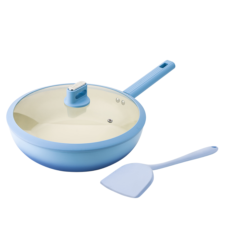 康巴赫(KBH) 溢彩炒锅两件套 LPB-CT30A 30cm炒锅+硅胶铲高清大图