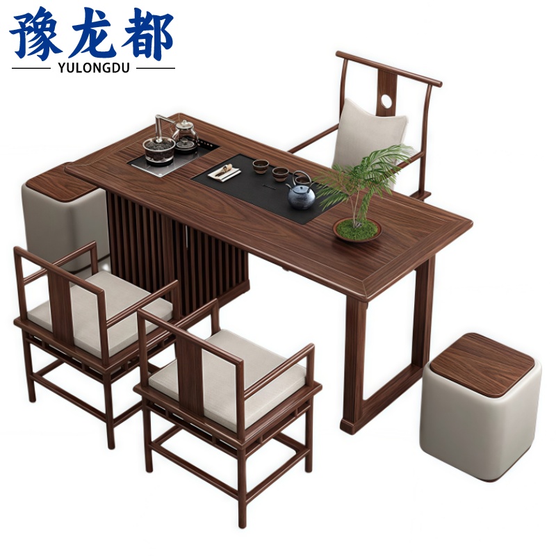 豫龙都 桌椅1.4m 一桌三椅两凳 套