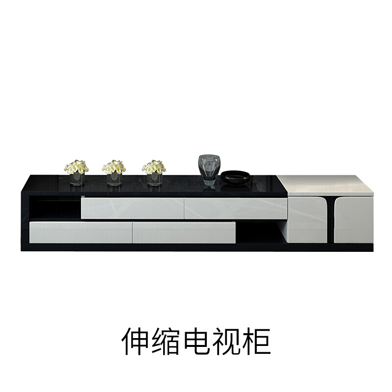 电视机柜茶几背景组合墙简约现代家具套装客厅北欧伸缩小户型地柜电视柜整装