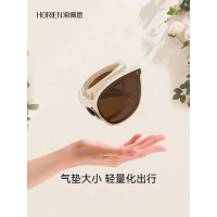 海俪恩墨镜可折叠防紫外线时尚户外便携防晒太阳眼镜夏季女咖啡色框NZ001P15