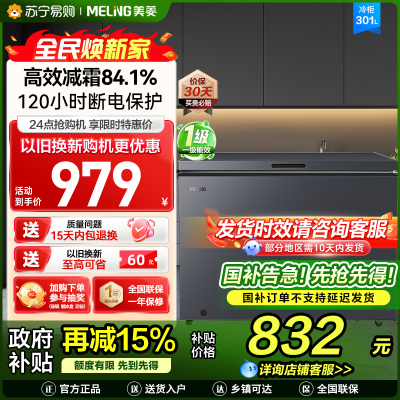 美菱BC/BD-301DT星空灰卧式冷柜