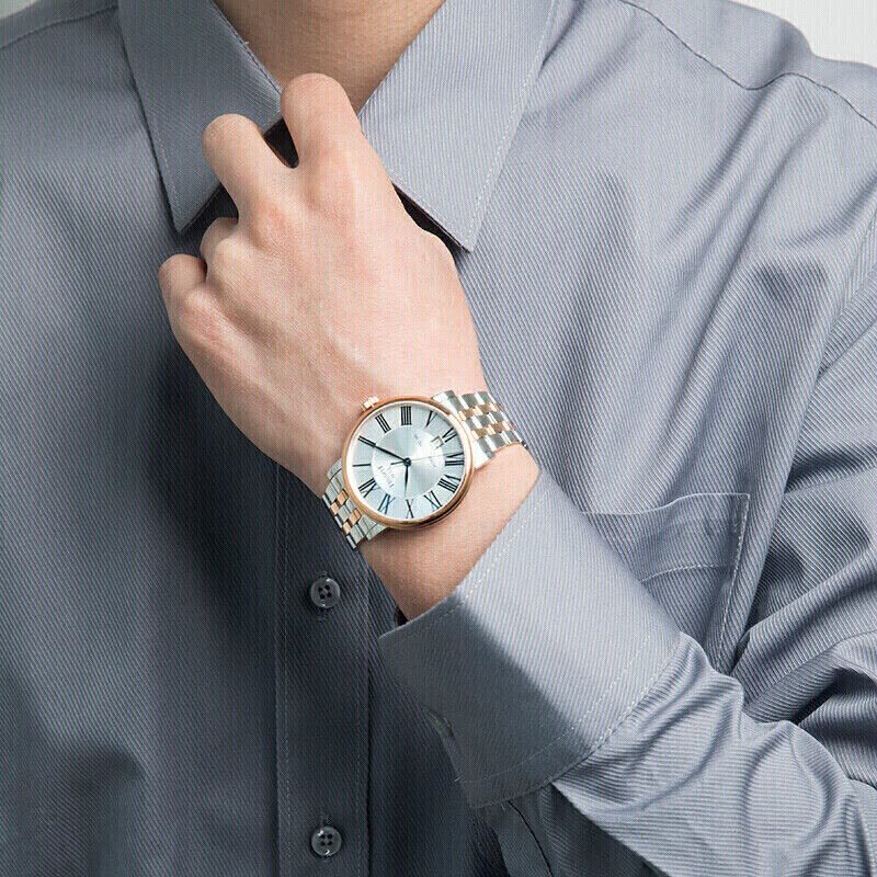 天梭(TISSOT)卡森臻我系列钢带机械男表T122.407.22.033.00图片