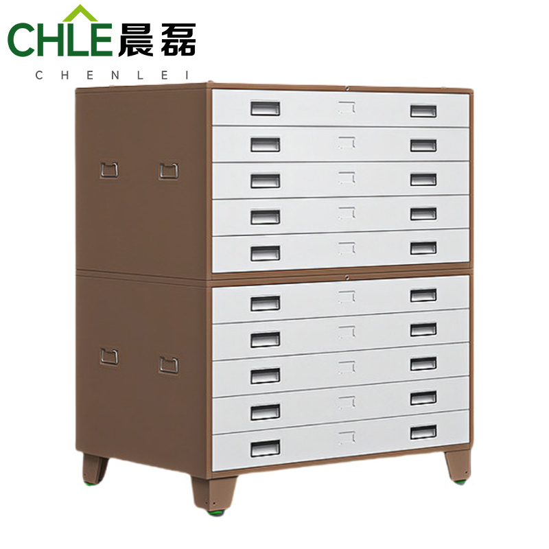 晨磊 图纸柜 咖色二节(0号) 台高清大图