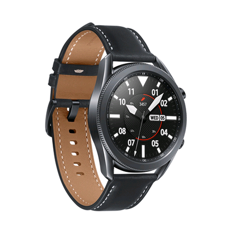 三星 Galaxy Watch3 曜岩黑 45mm LTE通话版 智能手表 音乐播放 天气表盘 睡眠评分 血氧测量 真皮表带