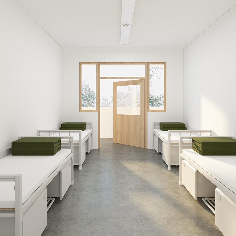 富路达钢制宿舍单层床铁架床加厚内务单人床带鞋柜1.2米宽单人床高清大图