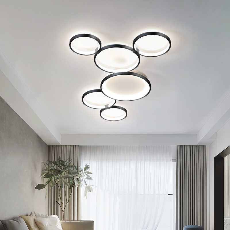 客厅灯2020年新款灯具现代简约大气吸顶灯无主灯创意北欧卧室灯闪电客