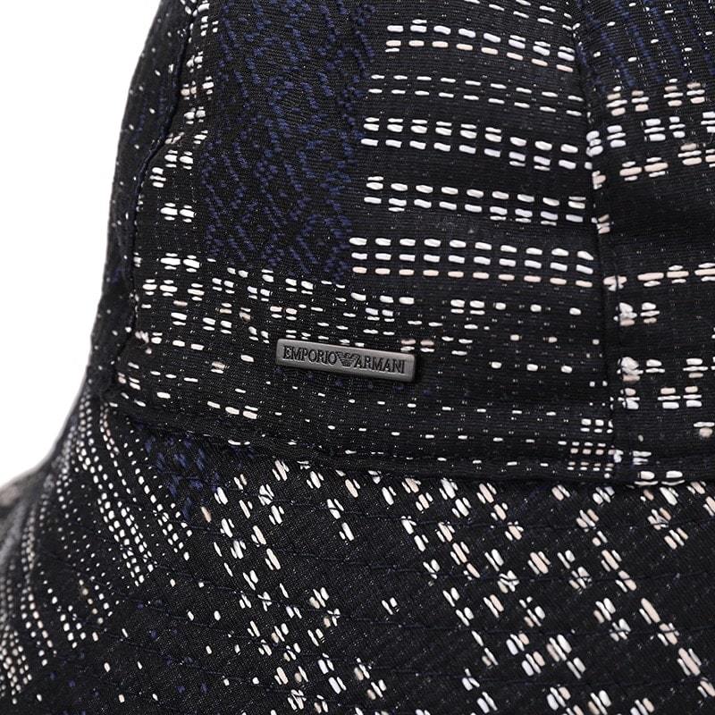 阿玛尼 emporio armani 男士拼接提花渔夫帽627182 3r532